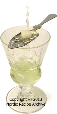 Absinthe glass and spoon