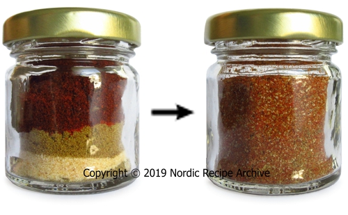 Chilli seasoning in a jar