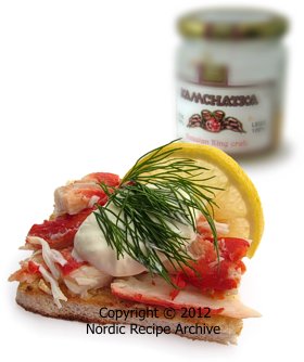 Red king crab canap&eacute;