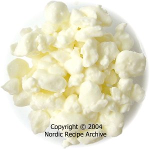 Rough-textured cottage cheese