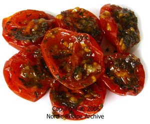 Oven-dried cherry tomatoes