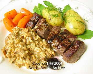 Lamb fillet with trimmings