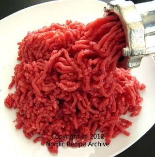 Grinding meat