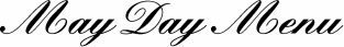 May Day menu