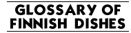 Glossary of Finnish dishes