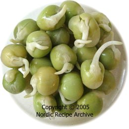 Pre-sprouted green peas