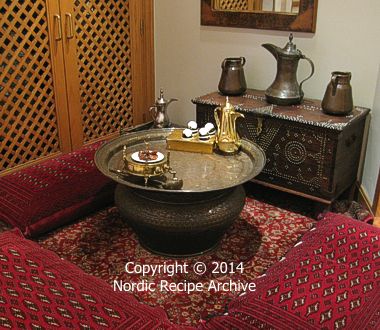 Setting for Arabic coffee