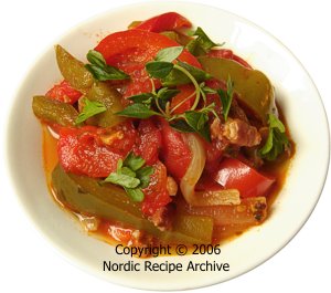 Ratatouille with bacon