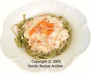 Pasta sauce with smoked salmon