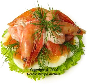 Salmon and shrimp canap&eacute;