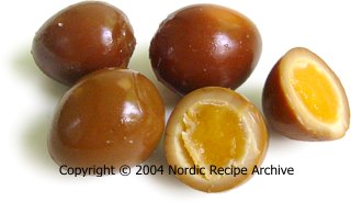 Marinated quail's eggs