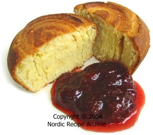 Brioches with strawberry jam