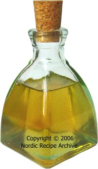 Jasmine tea syrup in a bottle