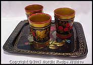 Russian tray and goblets